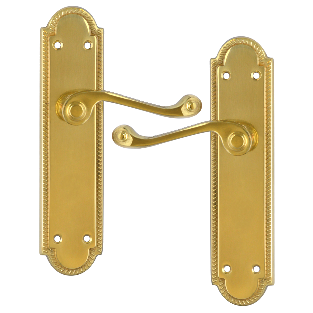 ASEC Georgian Shaped Plate Mounted Lever Furniture