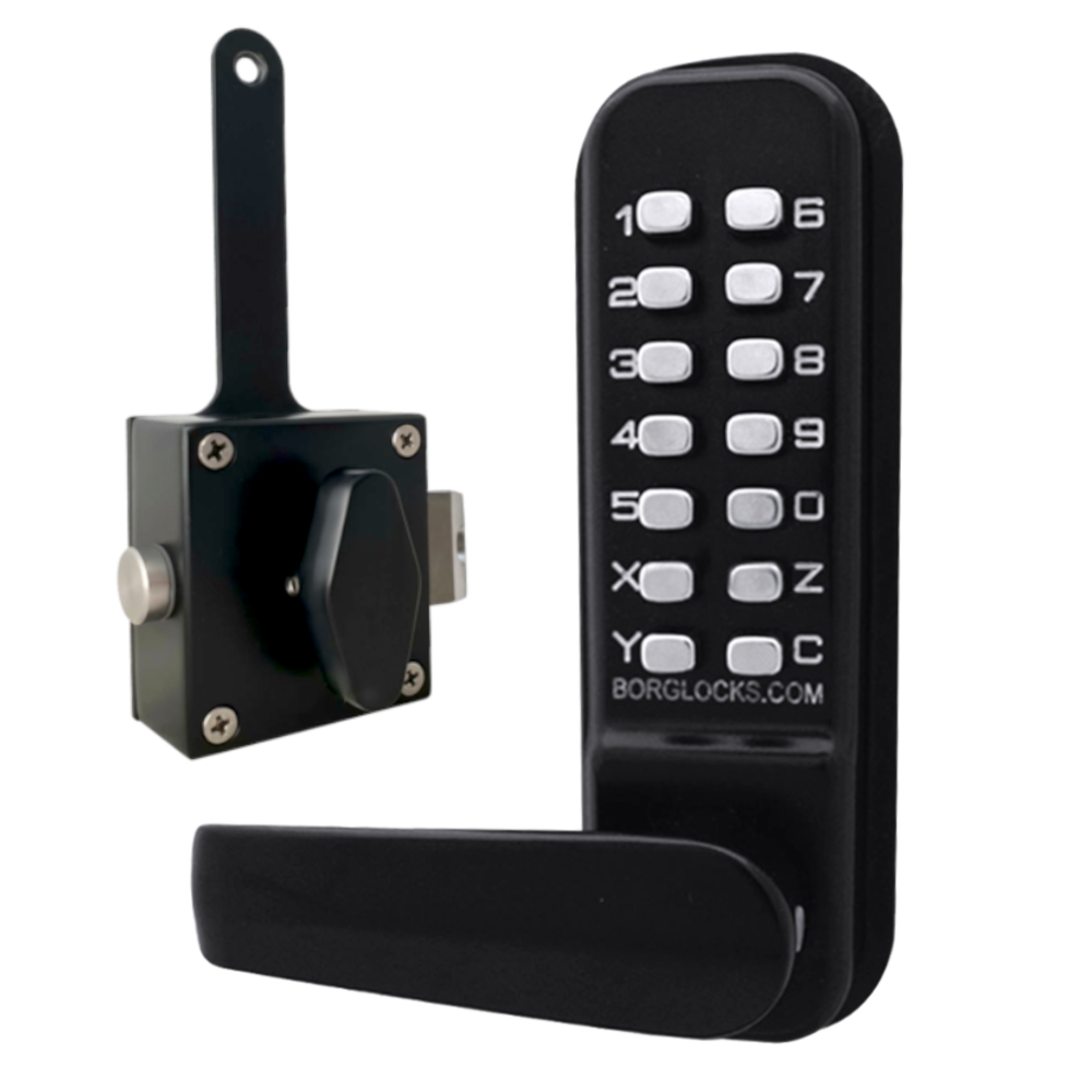 BORG LOCKS BL4409 Wooden Gate Digital Lock With Slam Latch And Holdback
