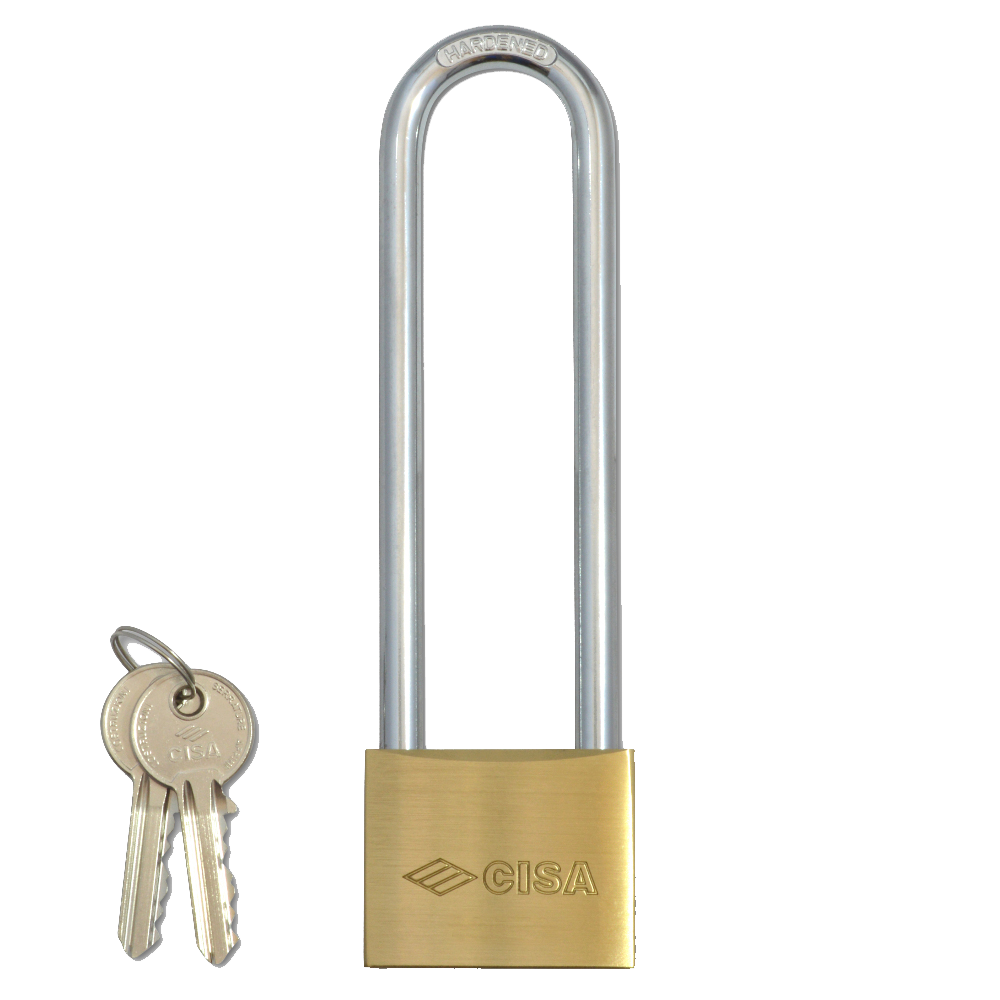 CISA 22011 KA Long Shackle Brass Padlock