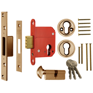 ERA 333 Fortress BS Euro Keyless Egress Key & Turn Deadlock With Cylinder - 76mm PB Boxed