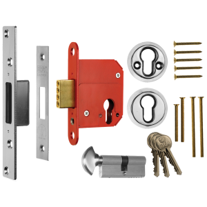 ERA 333 Fortress BS Euro Keyless Egress Key & Turn Deadlock With Cylinder - 76mm PC KD Boxed
