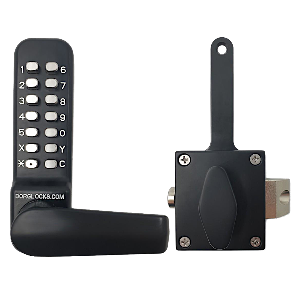 BORG LOCKS BL4409 ECP Marine Grade Wooden Gate Digital Lock With Slam Latch & Holdback