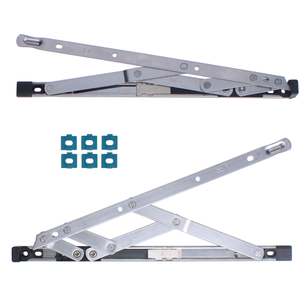 CHAMELEON Restricted Top Hung Friction Stay Hinge Pair With Packers 13mm - 17mm