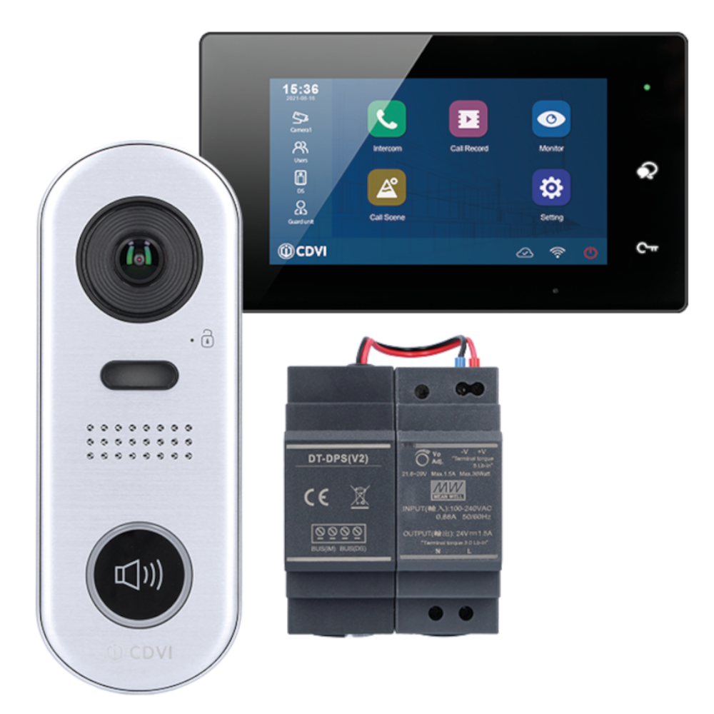 CDVI 2EASY Video Door Entry Kit With Monitor & 1 Button Door Station CDV-4791SA-DX (SPECIAL ORDER)