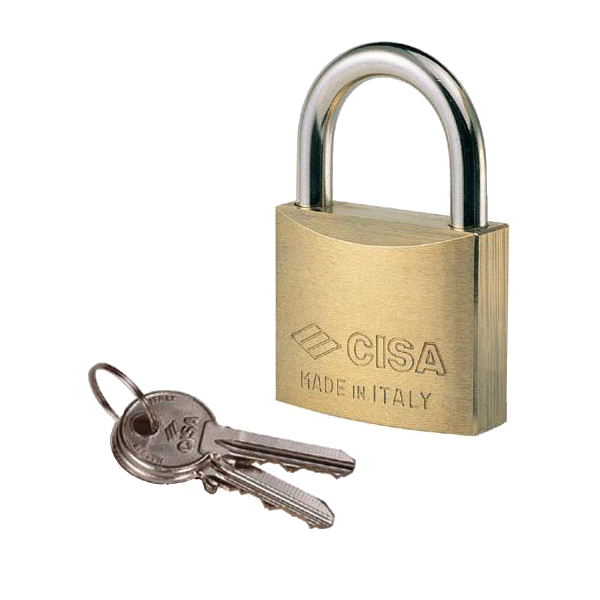 CISA 22010 `0` Bitted Open Shackle Brass Padlock