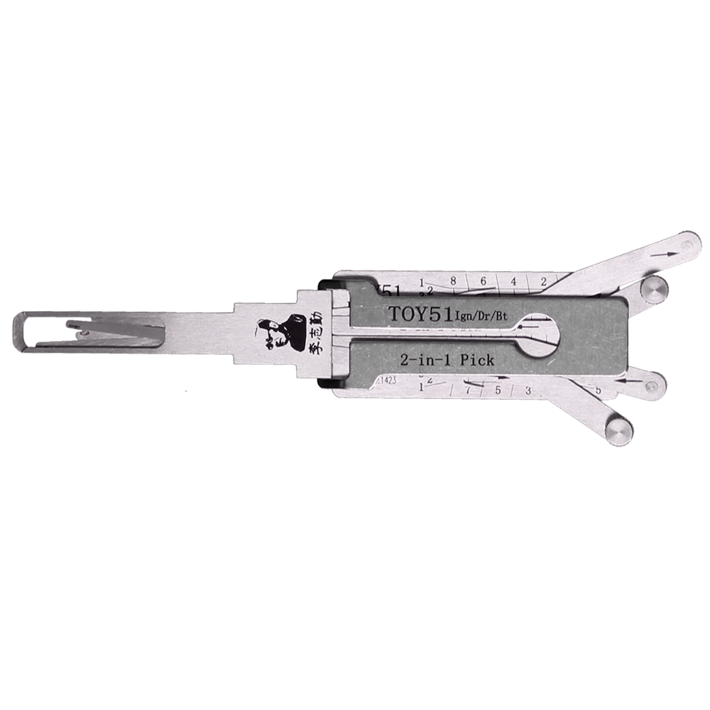 ORIGINAL MR LI 2 Track (Internal) TOY51 & VA2/VA6 HQ Ignition, Door & Boot Double Lift Lock Pick & Decoder To Suit Toyota Vehicles