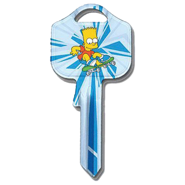 SILCA ULO50L 5 Pin Novelty Bart Skating Simpsons Cylinder Key Blank