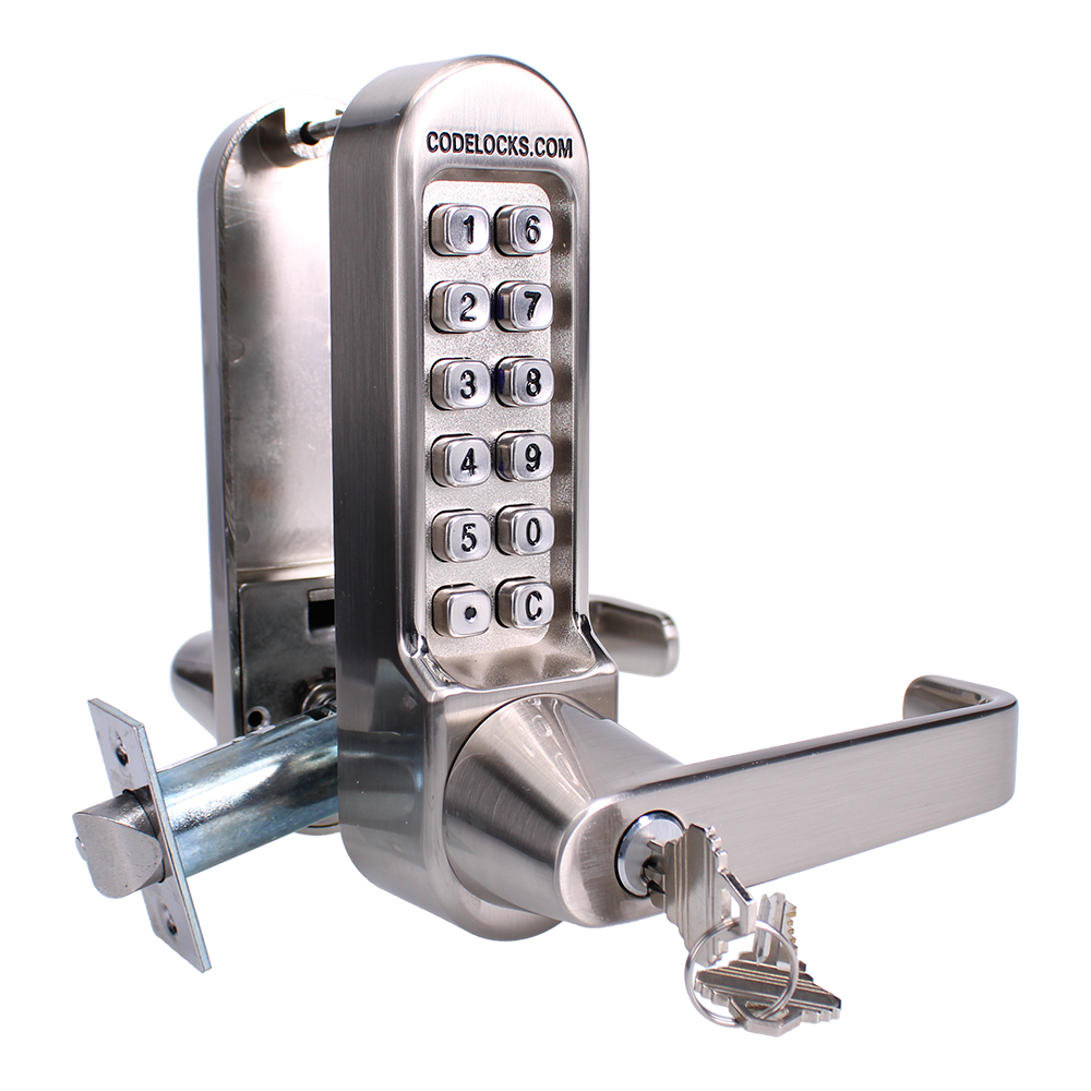 CODELOCKS CL510KEY/CL515KEY Digital Lock With Tubular Latch & Key Override